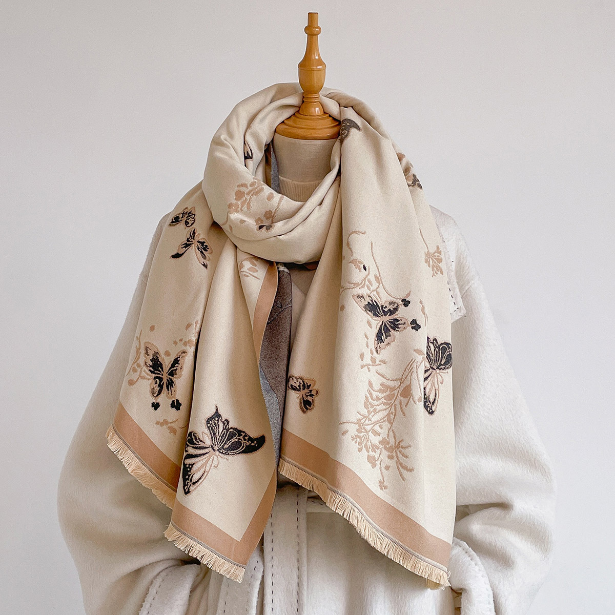Women Imitation Cashmere Scarf - Woven Scarf Blanket ulasan dan harga