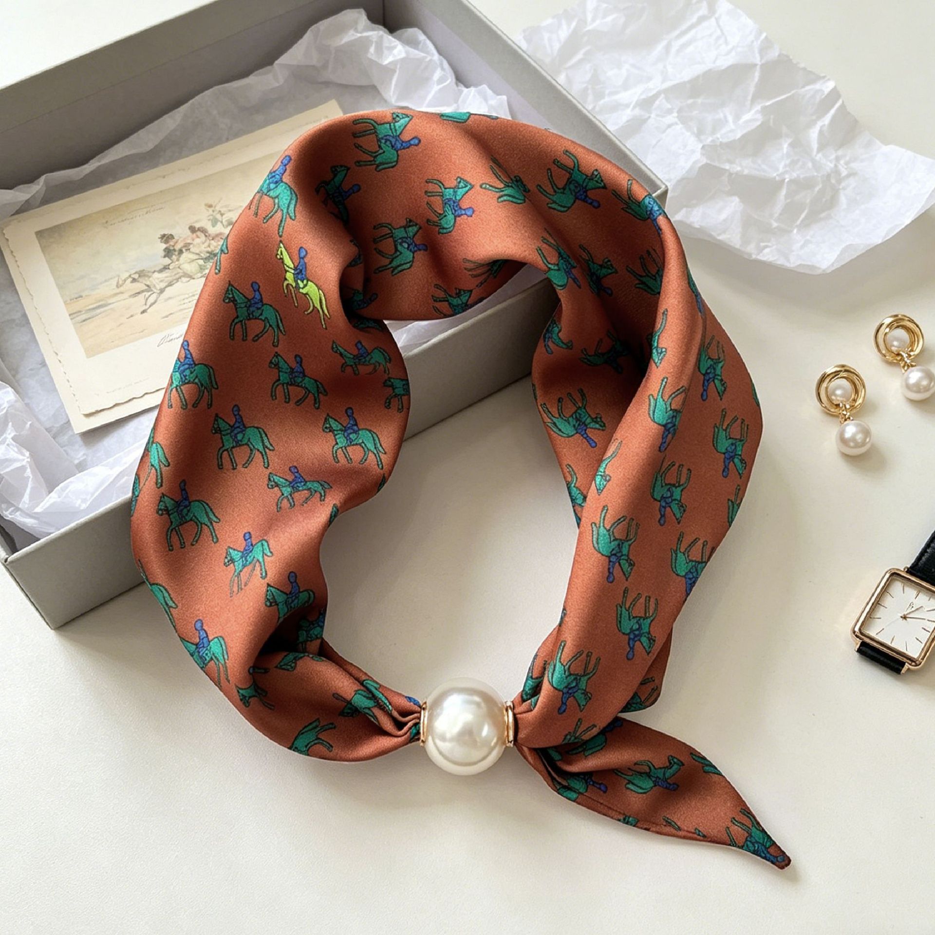 Luxury Knight Pearl Magnetic S - Face Scarf Mask ulasan dan harga