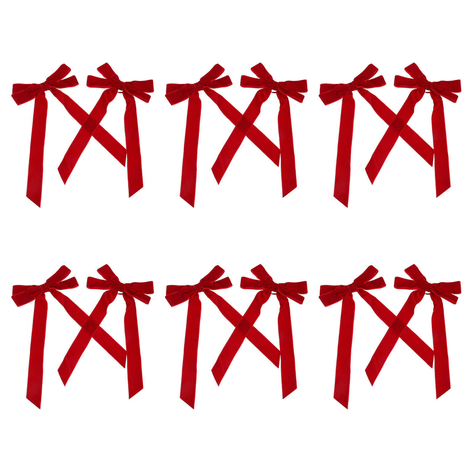 12Pcs Red Ribbon Christmas Bow - Bow Tie Pre Tied ulasan dan harga