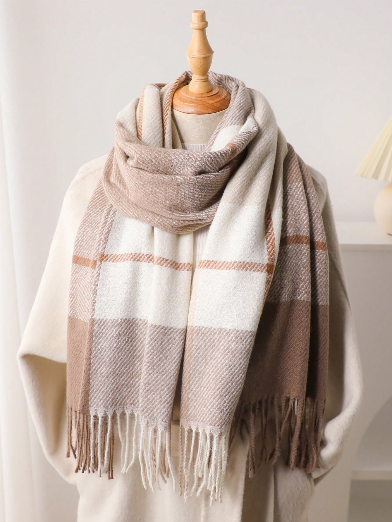 1pc Women's Winter New Faux Ca - Infinity Scarf Knit ulasan dan harga