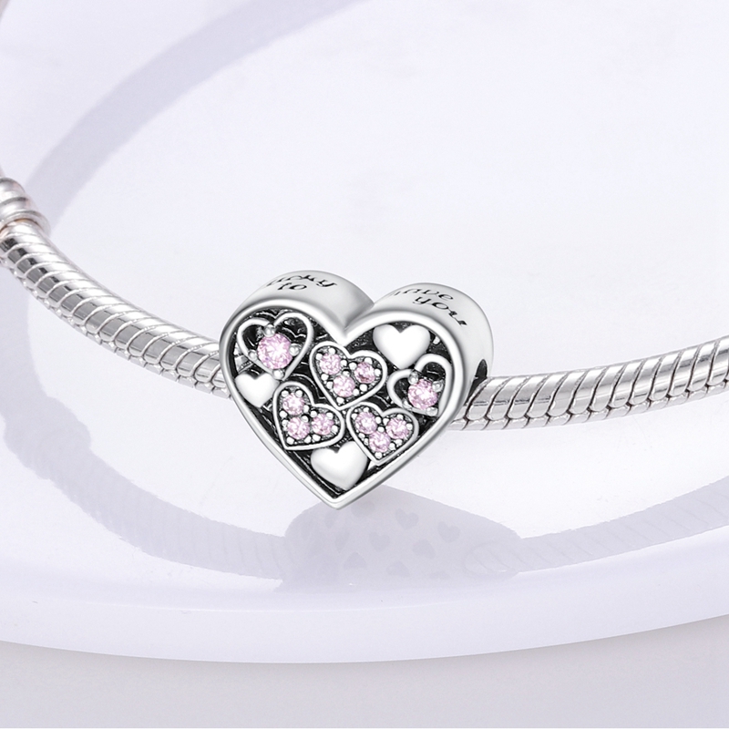 Pink Charms Original 925 Sterl - Tie Clip Silver ulasan dan harga