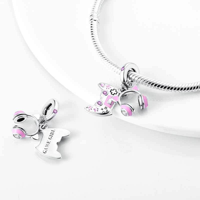 Pink Charms Original 925 Sterl - Tie Clip Silver ulasan dan harga
