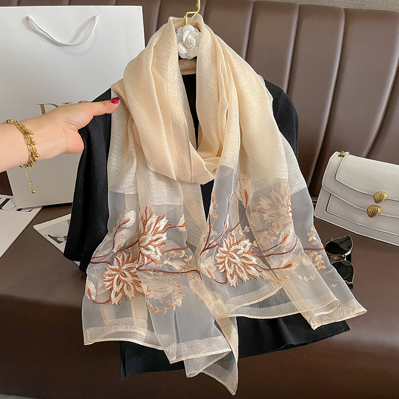Spring Summer Solid Silk Scarf - Woven Scarf Blanket ulasan dan harga