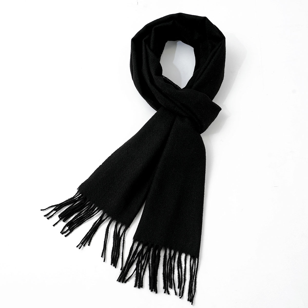 Men's Solid Color Imitation Ca - Muffler Men Wool ulasan dan harga